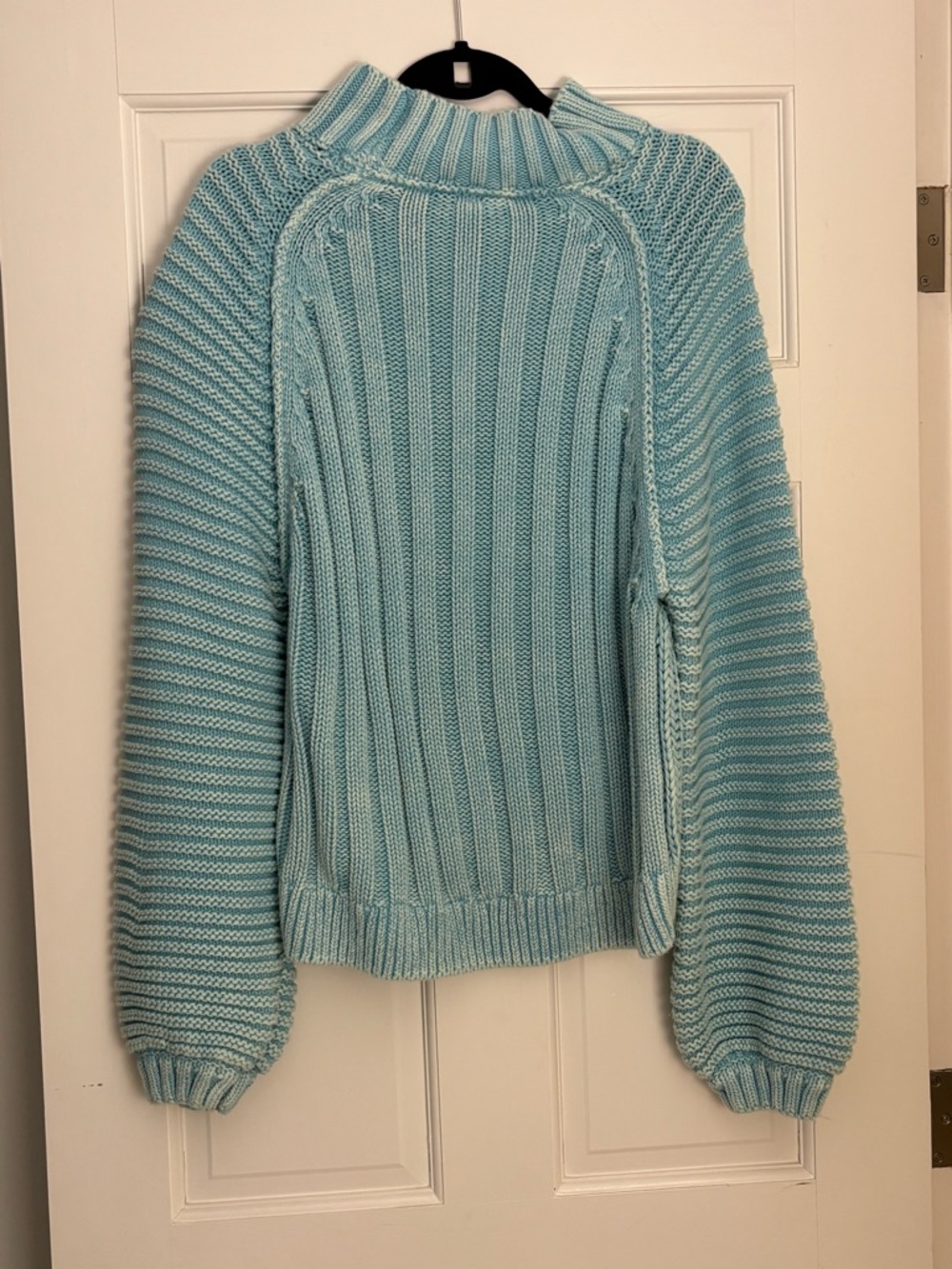 Free People Sweetheart Mock Neck Blue Sweater - Picture 5 of 6